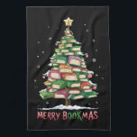 Christmas Book Lover Tree Librarian Merry Bookmas  Kitchen Towel<br><div class="desc">Christmas Book Lover Tree Librarian Merry Bookmas</div>