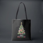 Christmas Book Lover Tree Librarian Merry Bookmas  Tote Bag<br><div class="desc">Christmas Book Lover Tree Librarian Merry Bookmas</div>