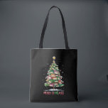 Christmas Book Lover Tree Librarian Merry Bookmas  Tote Bag<br><div class="desc">Christmas Book Lover Tree Librarian Merry Bookmas</div>
