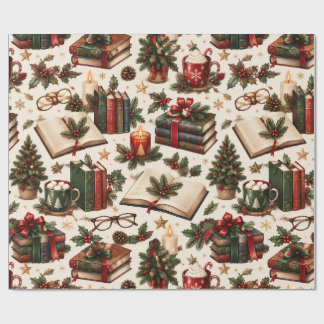 Christmas Book Lover Wrapping Paper