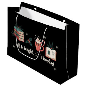 Christmas Books Book Lover Readers Holiday Teacher Large Gift Bag