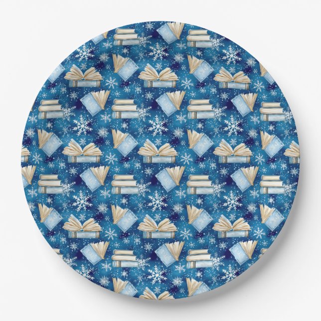 Christmas Books Paper Plate (Front)