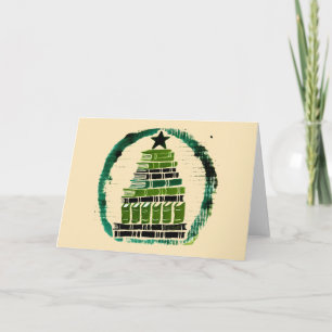 Christmas Books Tree Card