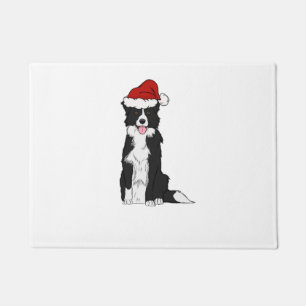 Christmas Border Collie  1 Doormat