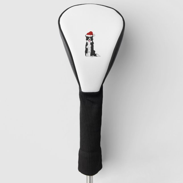 Christmas Border Collie  1 Golf Head Cover (Front)