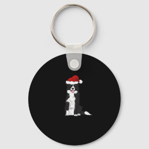 Christmas Border Collie Classic T-Shirt Keychain