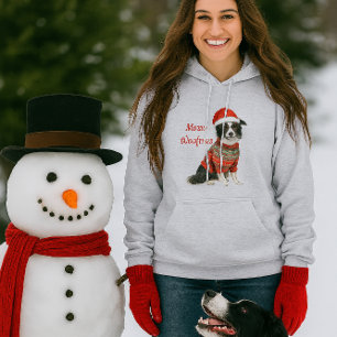 Christmas Border Collie Dog Lover Hoodie
