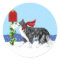 Christmas Border Collie Mail