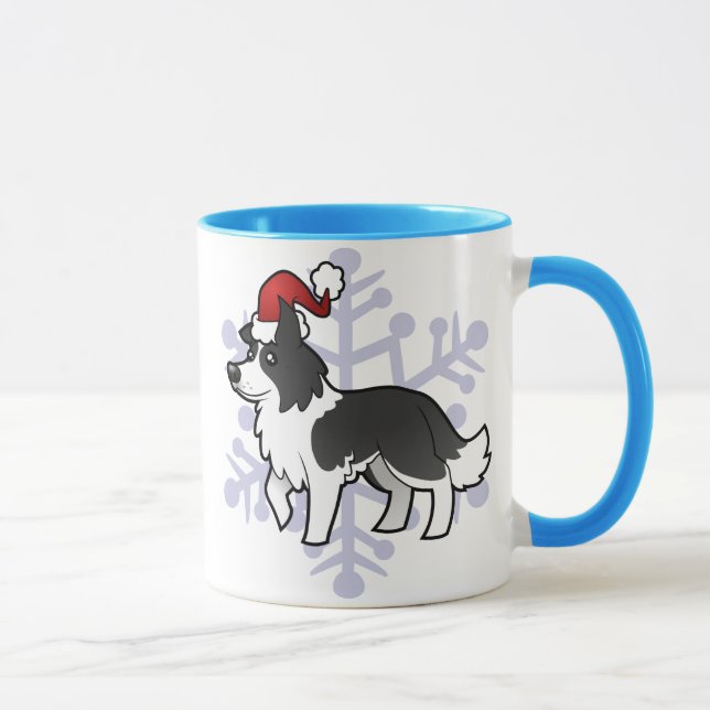 Christmas Border Collie Mug (Right)