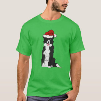 Christmas Border Collie retro T-Shirt
