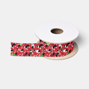 Christmas Border Collie Satin Ribbon