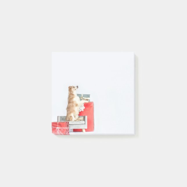 Christmas Border Collie Welpe Post-it Notes (Front)