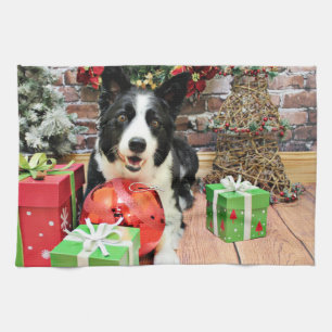 Christmas - Border Collie - Yaeger Kitchen Towel
