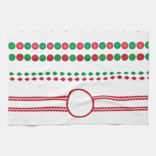 christmas borders frames holiday kitchen towel