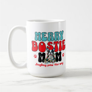 Christmas Boston Terrier Dog Mom Coffee Mug
