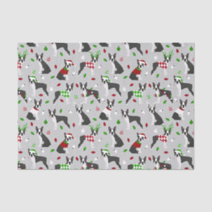 Christmas Boston Terrier Tissue Paper