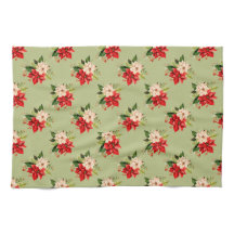 Christmas Botanical Holiday Poinsettia Flowers