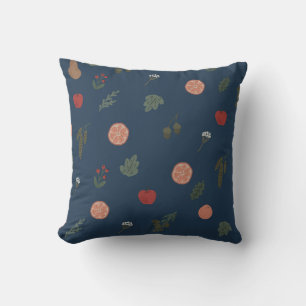 Christmas botanical seamless vintage beautiful pat throw pillow