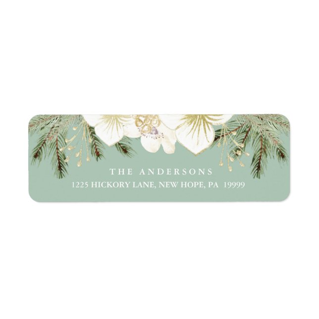 Christmas Botanical Watercolor Flowers & Foliage (Front)
