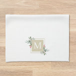 Christmas Botanicals Monogram Kitchen Towel<br><div class="desc">Custom-designed kitchen towel featuring modern elegant design with watercolor winter botanicals.</div>