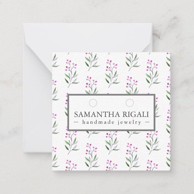 Christmas Botanicals Necklace Earrings Display Card (Front)