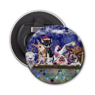 Christmas Bottle Opener Funny Farm Animal Party