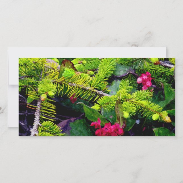 Christmas Bough Holiday Card (Front)