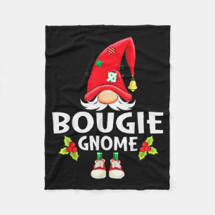 Christmas Bougie Gnome X-mas Family Matching  Fleece Blanket