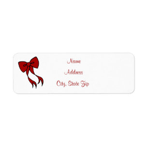 Christmas Bow Address Label