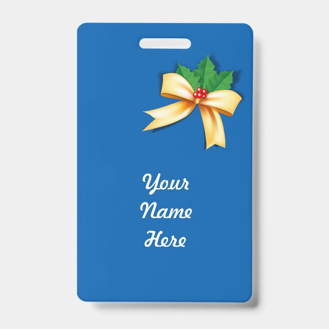 Christmas Bow Badge (Front)