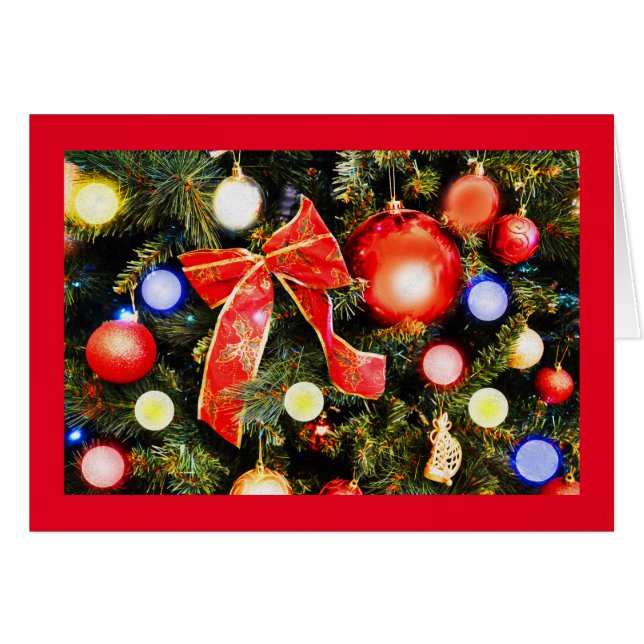 Christmas bow card (Front Horizontal)