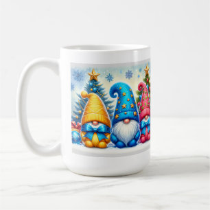 Christmas Bow Gnomes Coffee Mug