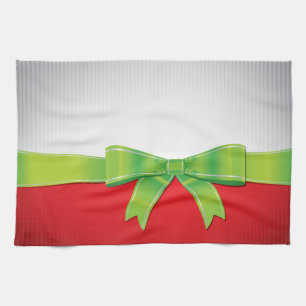 Christmas bow kitchen towel