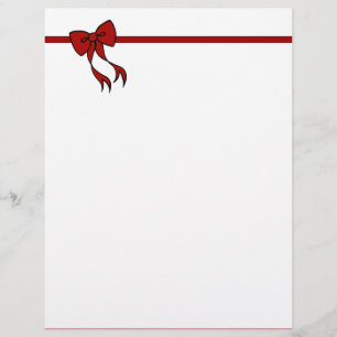 Christmas Bow Letterhead