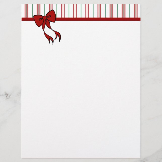 Christmas Bow Letterhead (Front)