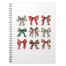 Christmas Bow Spiral Notebook