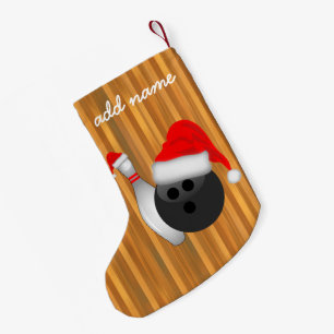 Christmas Bowling Ball and Pin Small Christmas Stocking