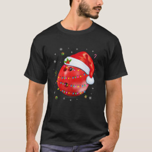 Christmas Bowling Ball Santa Hat Funny Sport Xmas T-Shirt