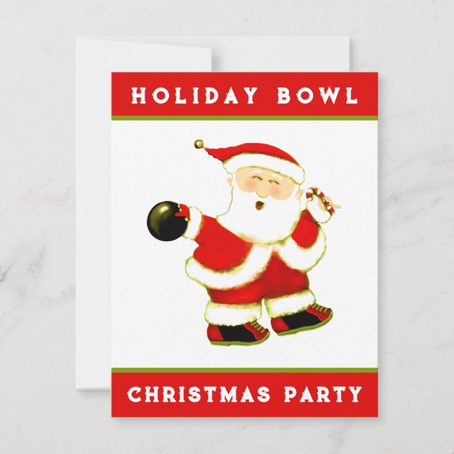 Christmas Bowling Party Invitation (Front)