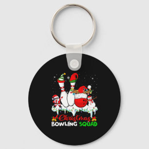Christmas Bowling Squad Dabbing Santa Elf Bowling  Keychain