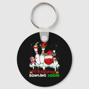 Christmas Bowling Squad Dabbing Santa Elf Bowling  Keychain