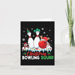 Christmas Bowling Squad Dabbing Santa Funny Christ Card