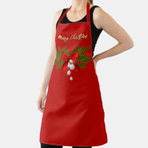 Christmas Bows and Garland Apron