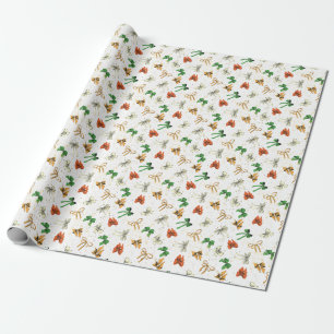 Christmas Bows and Gold Glitter  Wrapping Paper