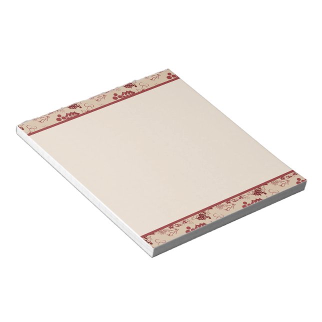 Christmas Bows Candy Canes and Leaves Notepad (Angled)