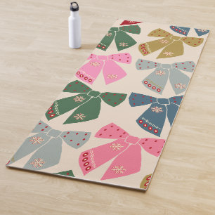 Christmas Bows Coquette Yoga Mat