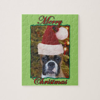 Christmas boxer dog jigsaw puzzle
