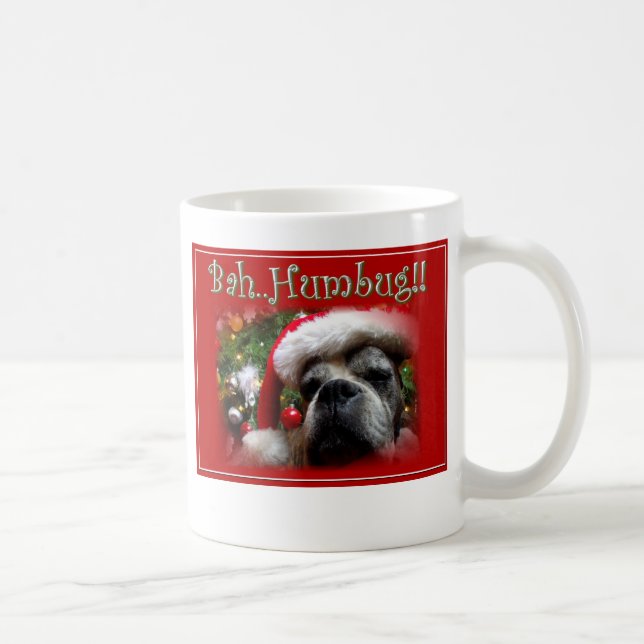 Christmas boxer dog mug (Right)