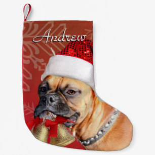 Christmas Boxer dog stocking