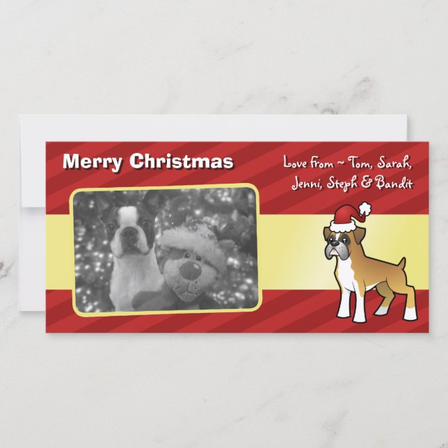 Christmas Boxer Holiday Card (Front)
